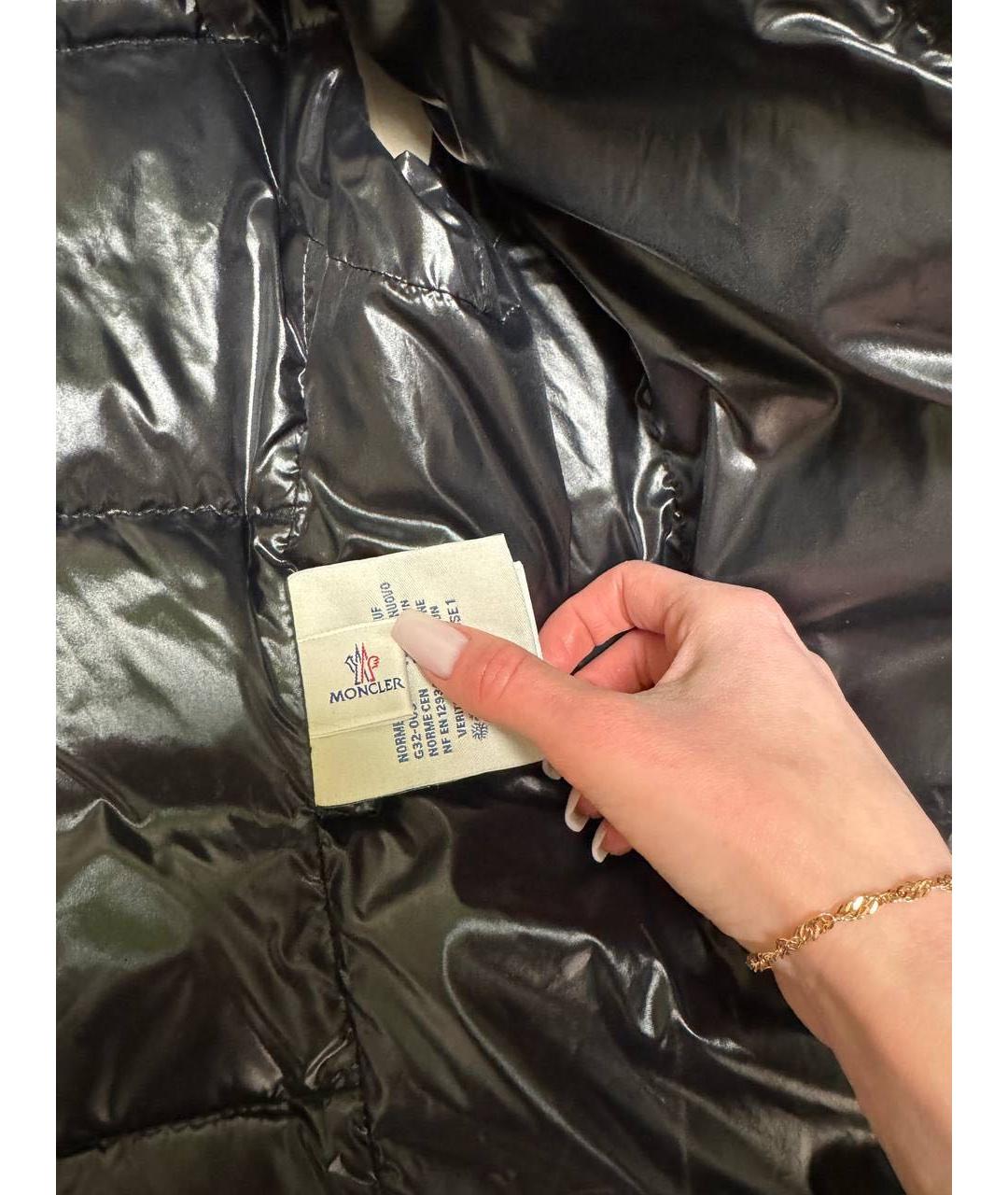 MONCLER Черный полиамидовый жилет, фото 4