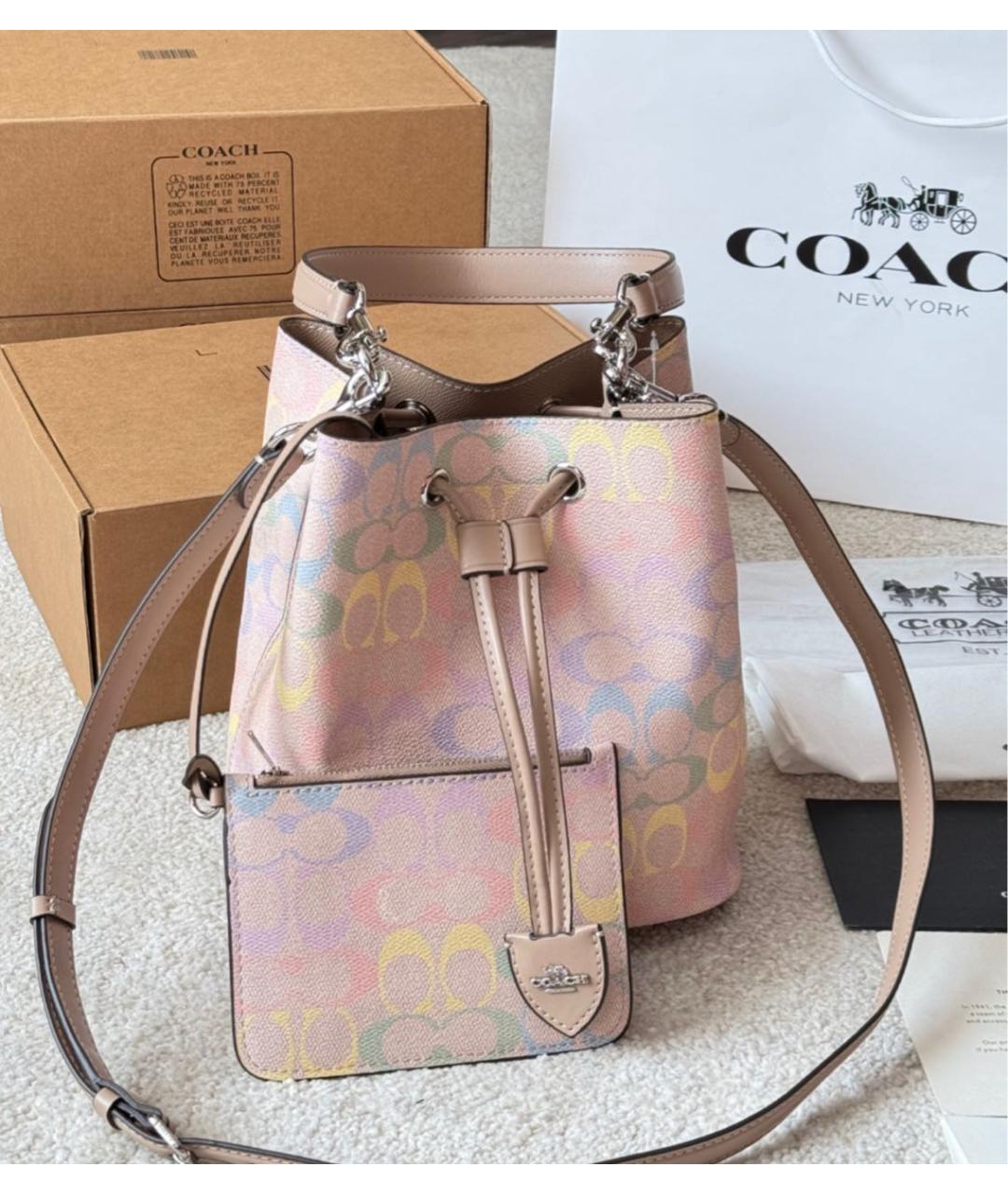 COACH Розовая сумка тоут, фото 6