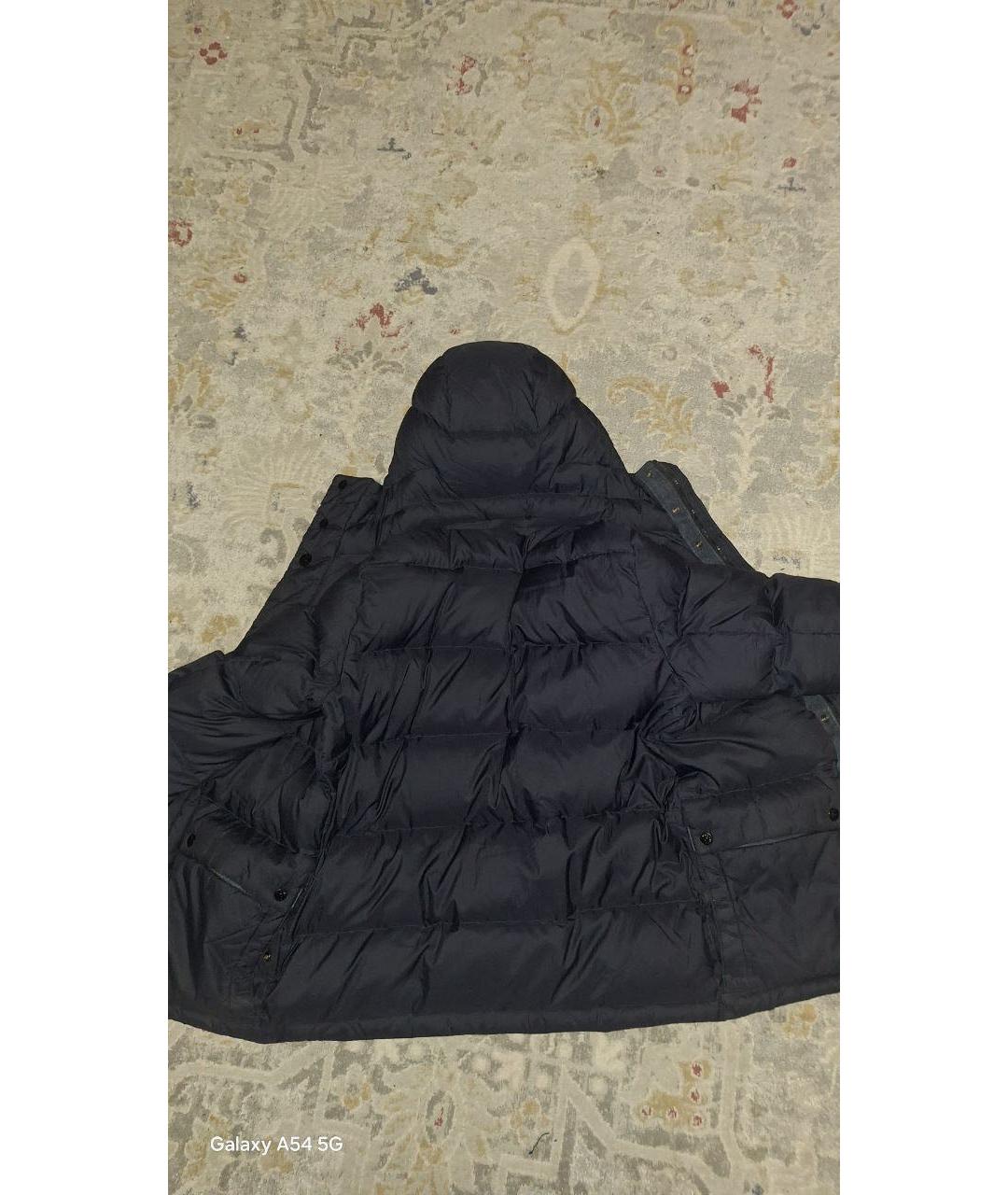 STONE ISLAND Темно-синий меховой пуховик, фото 5