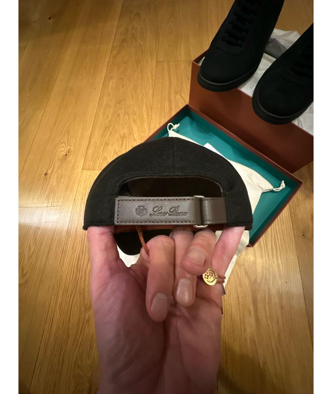 LORO PIANA Черная кашемировая кепка/бейсболка, фото 2