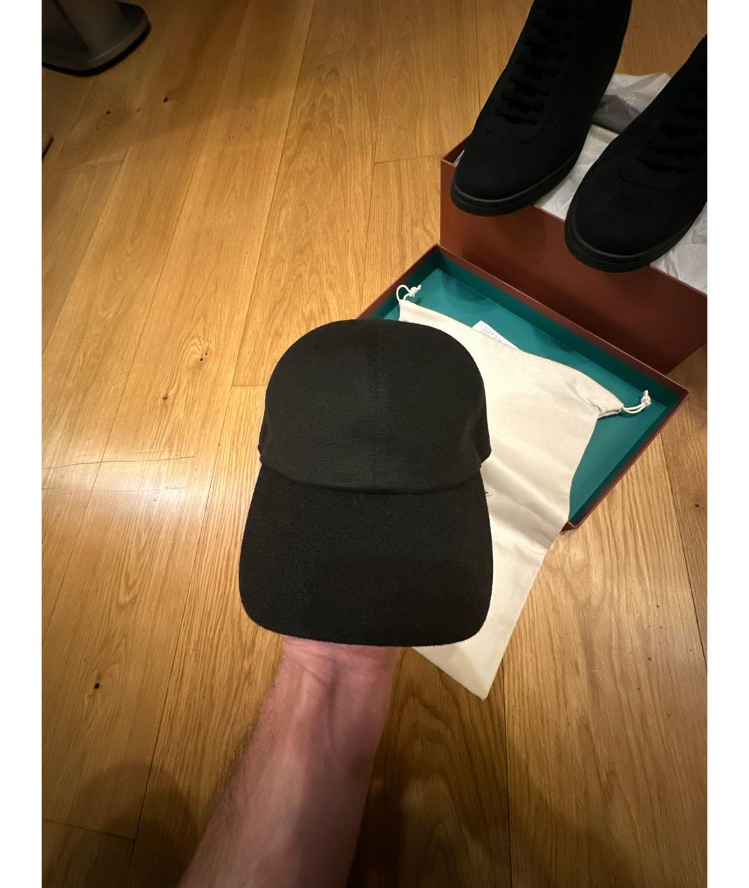 LORO PIANA Черная кашемировая кепка/бейсболка, фото 3