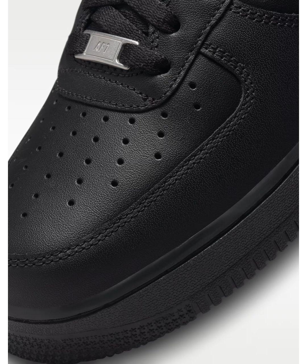 NIKE Черные кожаные кроссовки, фото 4