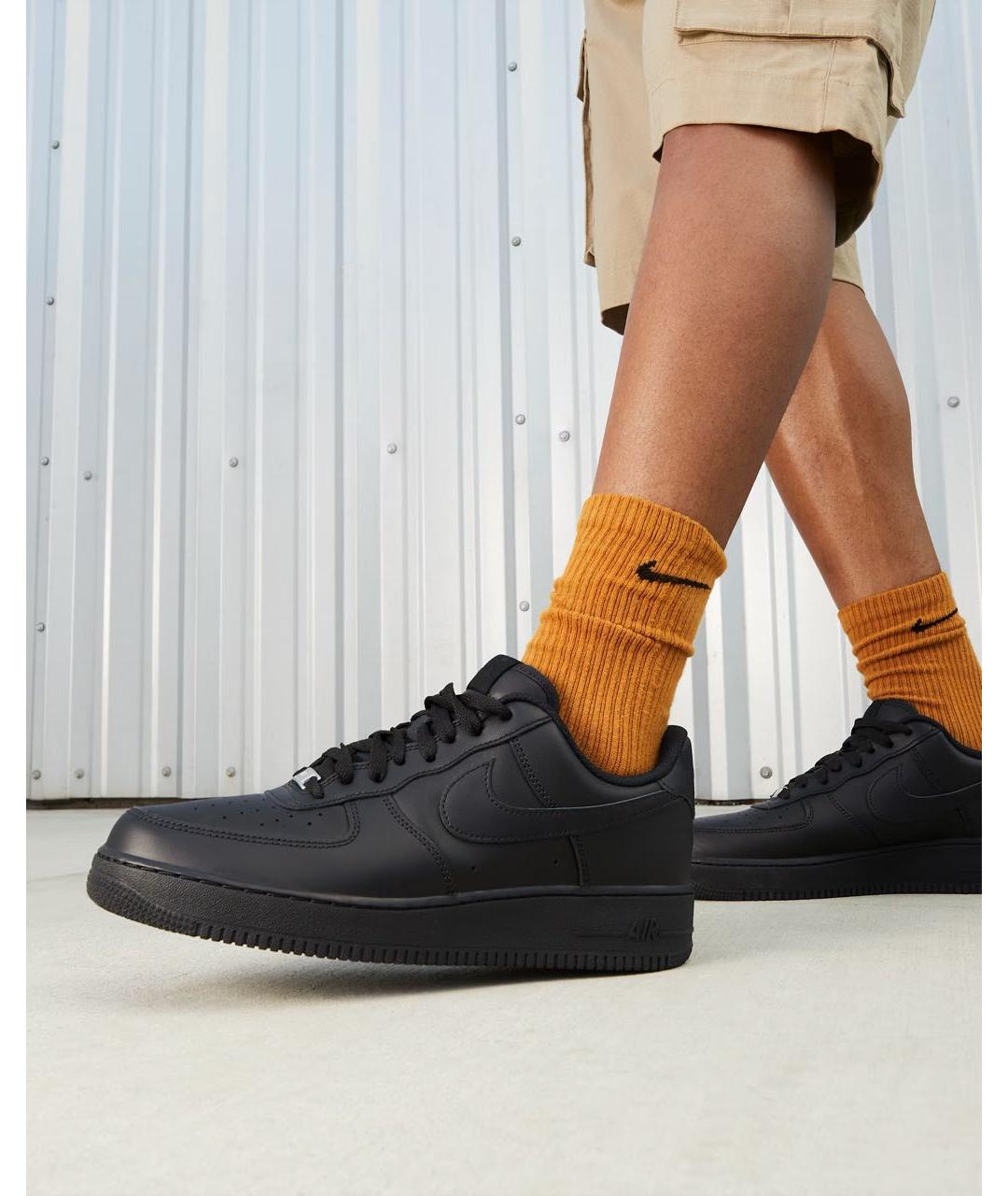 NIKE Черные кожаные кроссовки, фото 6