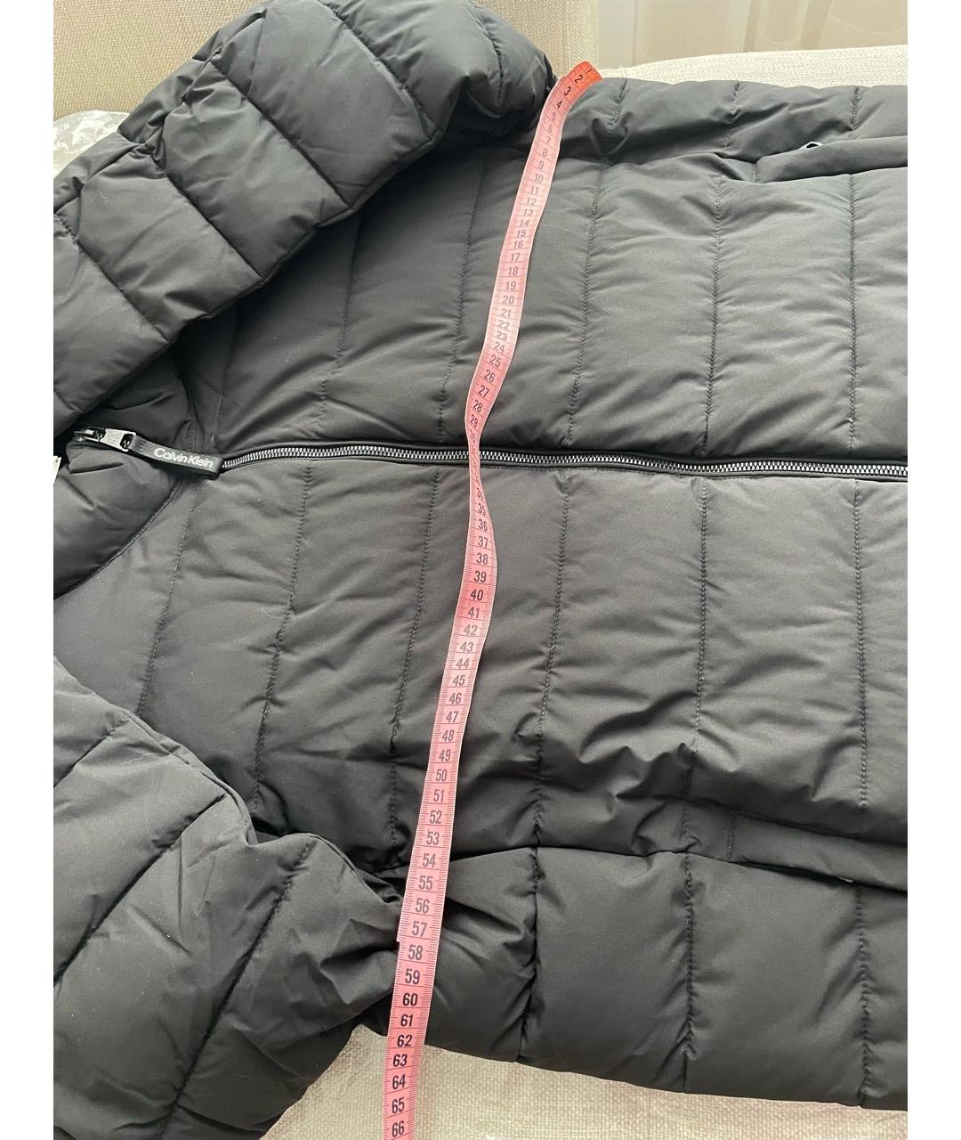 CALVIN KLEIN Черный полиэстеровый пуховик, фото 8