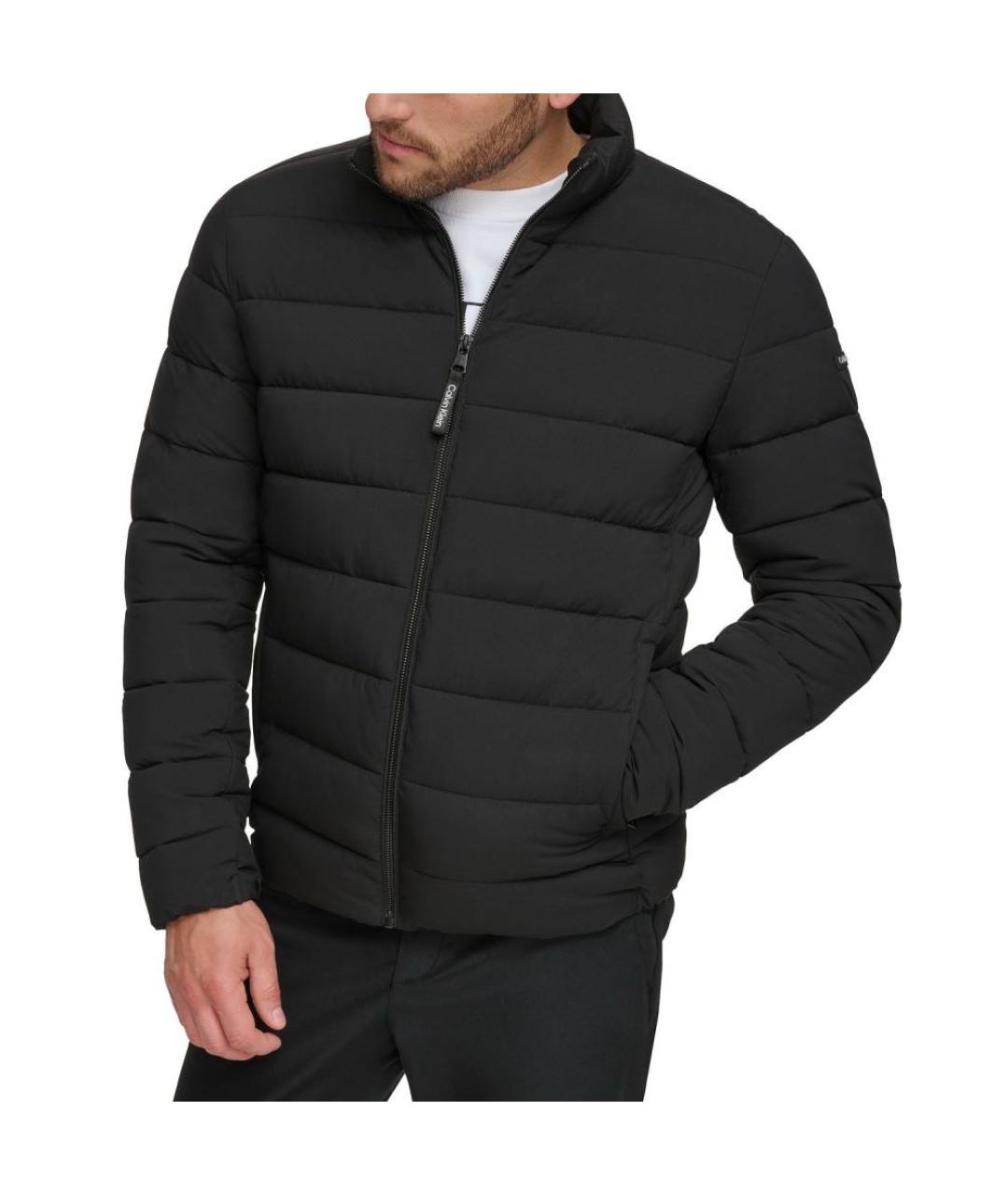 CALVIN KLEIN Черный полиэстеровый пуховик, фото 2