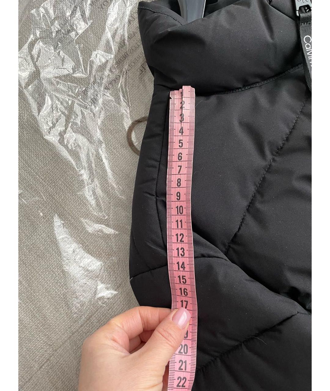 CALVIN KLEIN Черный полиэстеровый пуховик, фото 6