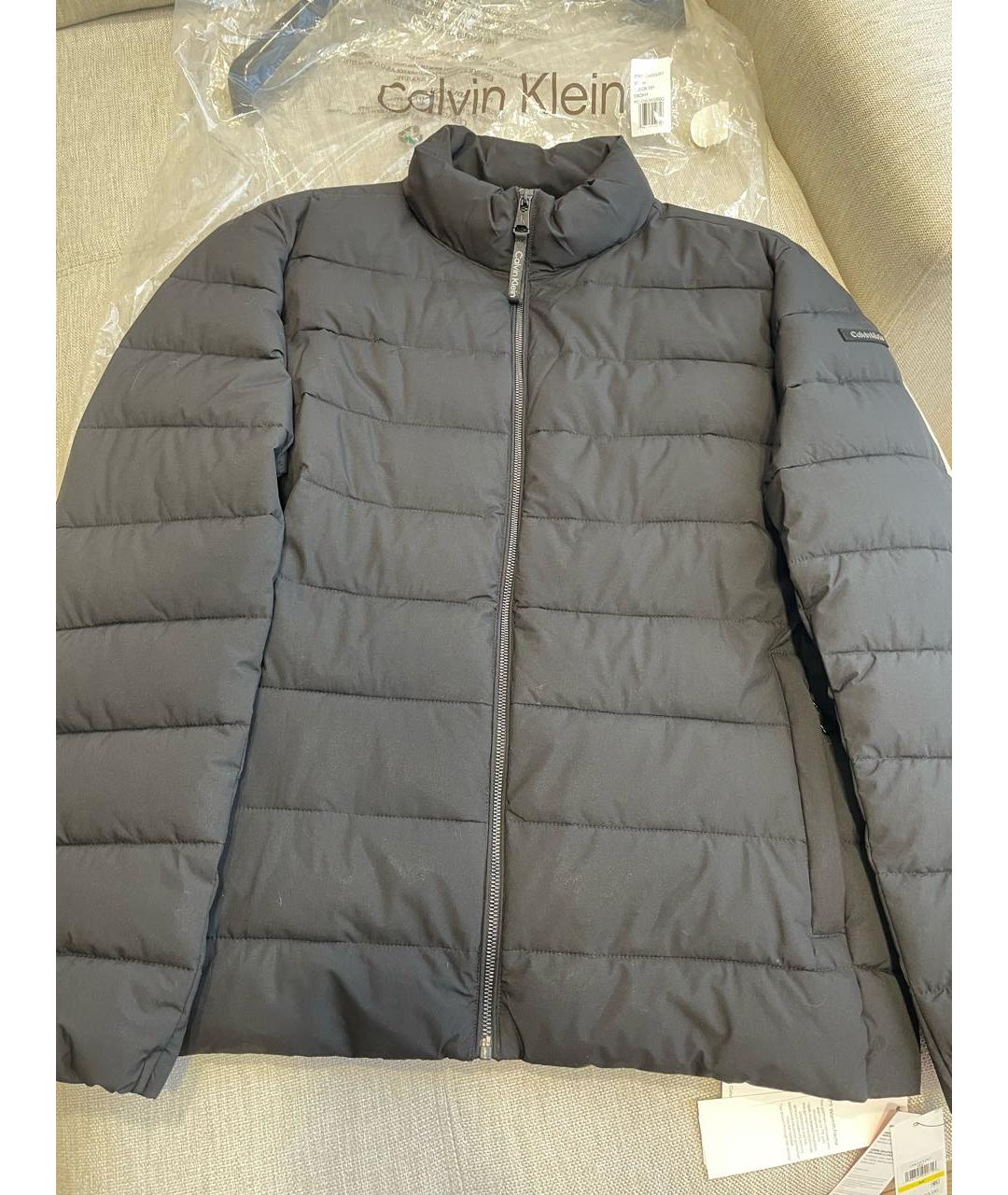 CALVIN KLEIN Черный полиэстеровый пуховик, фото 5
