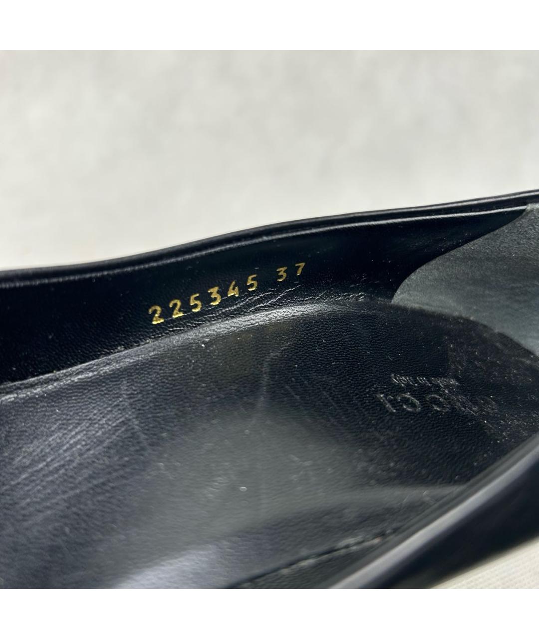 GUCCI Черные кожаные туфли, фото 7