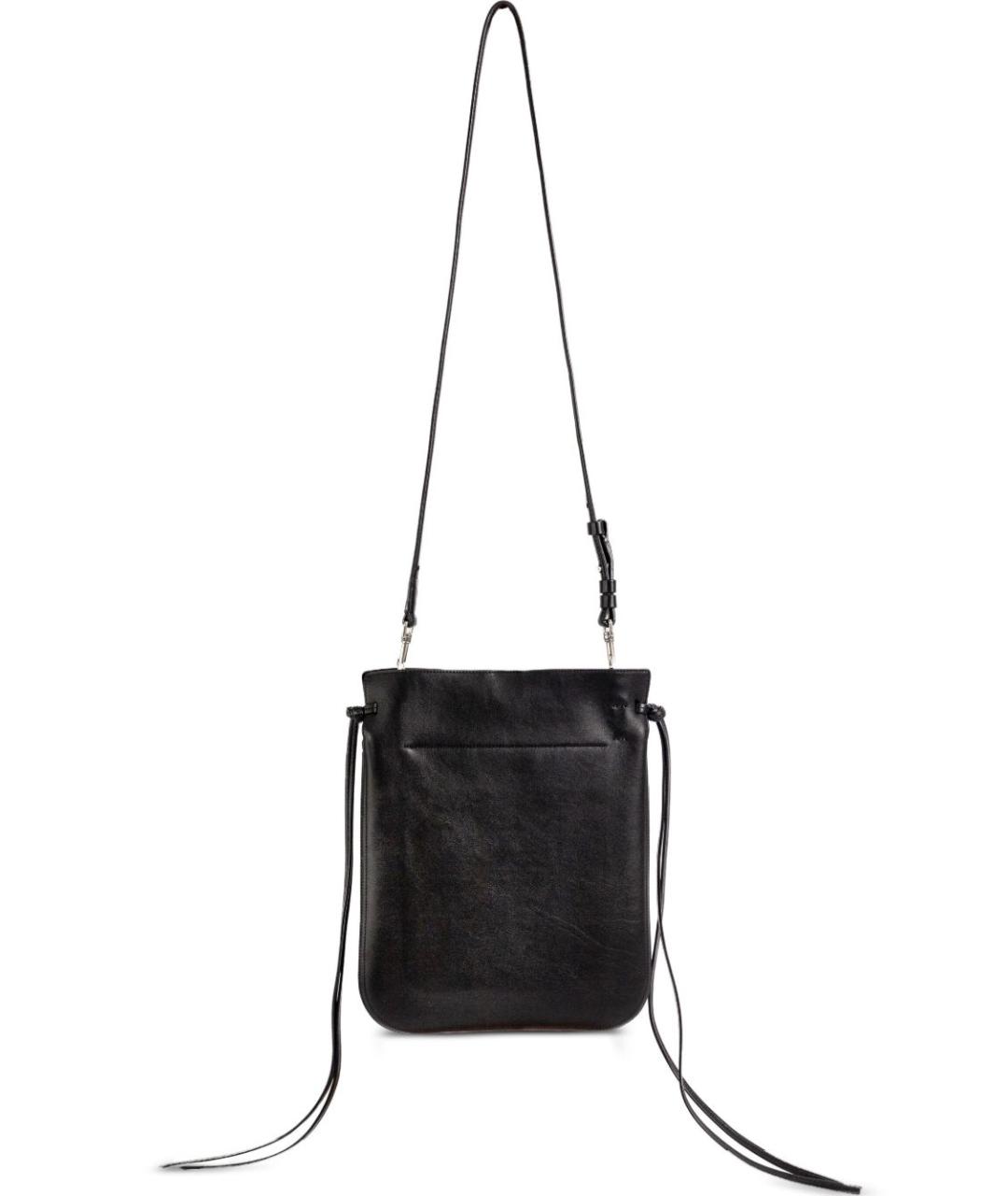 PHOEBE PHILO Черная кожаная сумка через плечо, фото 1