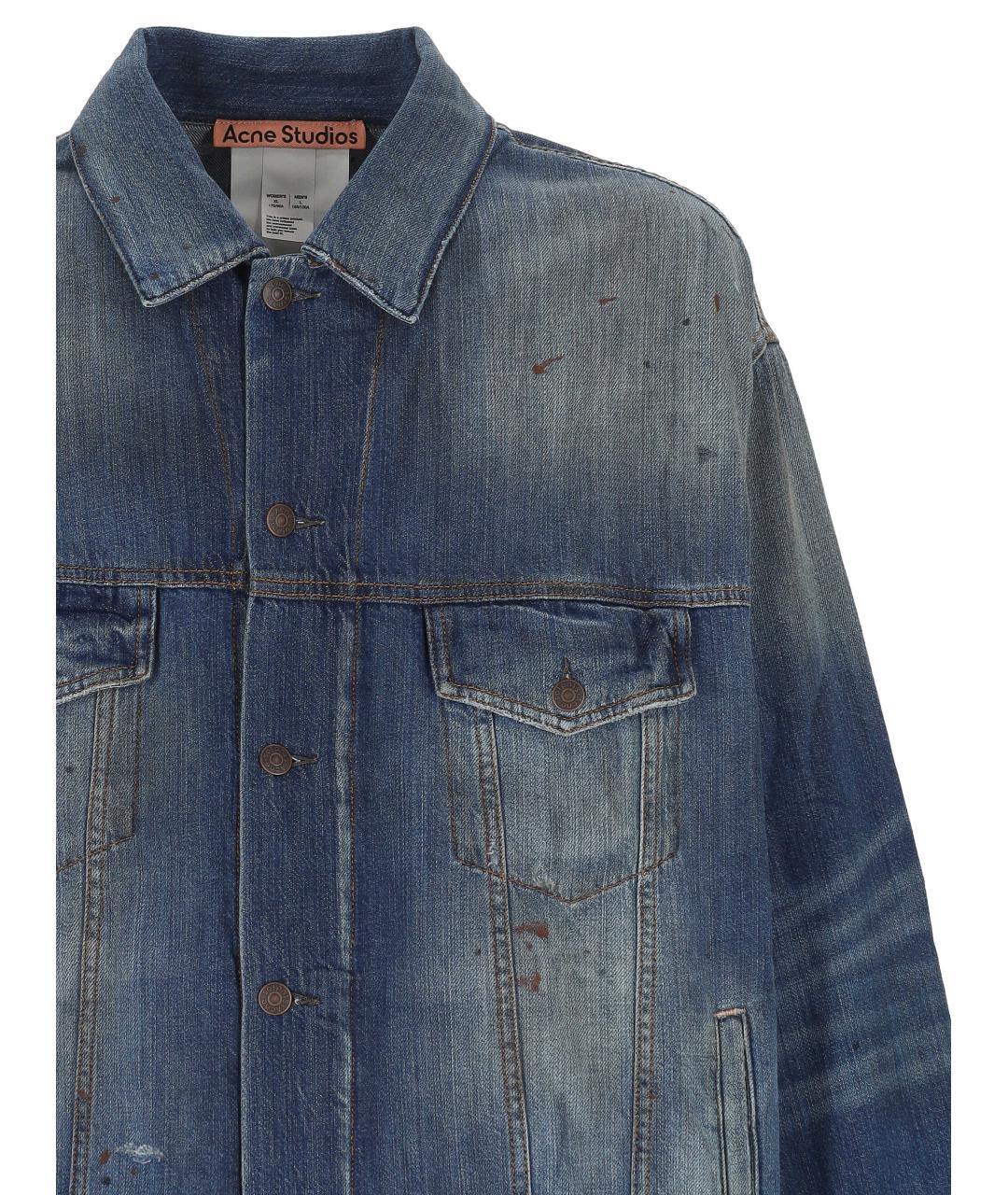 ACNE STUDIOS Синяя хлопковая куртка, фото 2