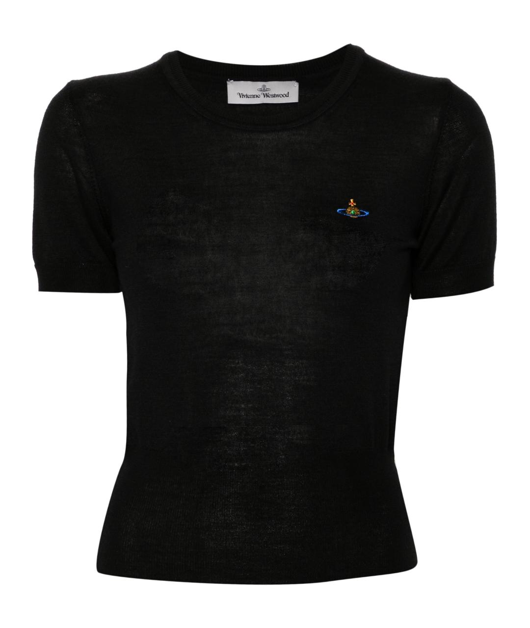 VIVIENNE WESTWOOD Черная шерстяная футболка, фото 1