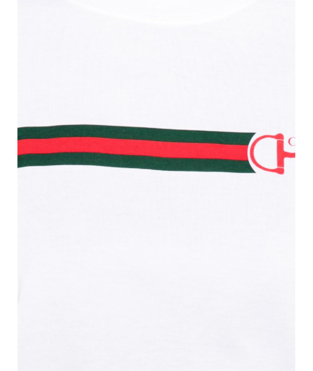 GUCCI Белая хлопковая футболка, фото 2