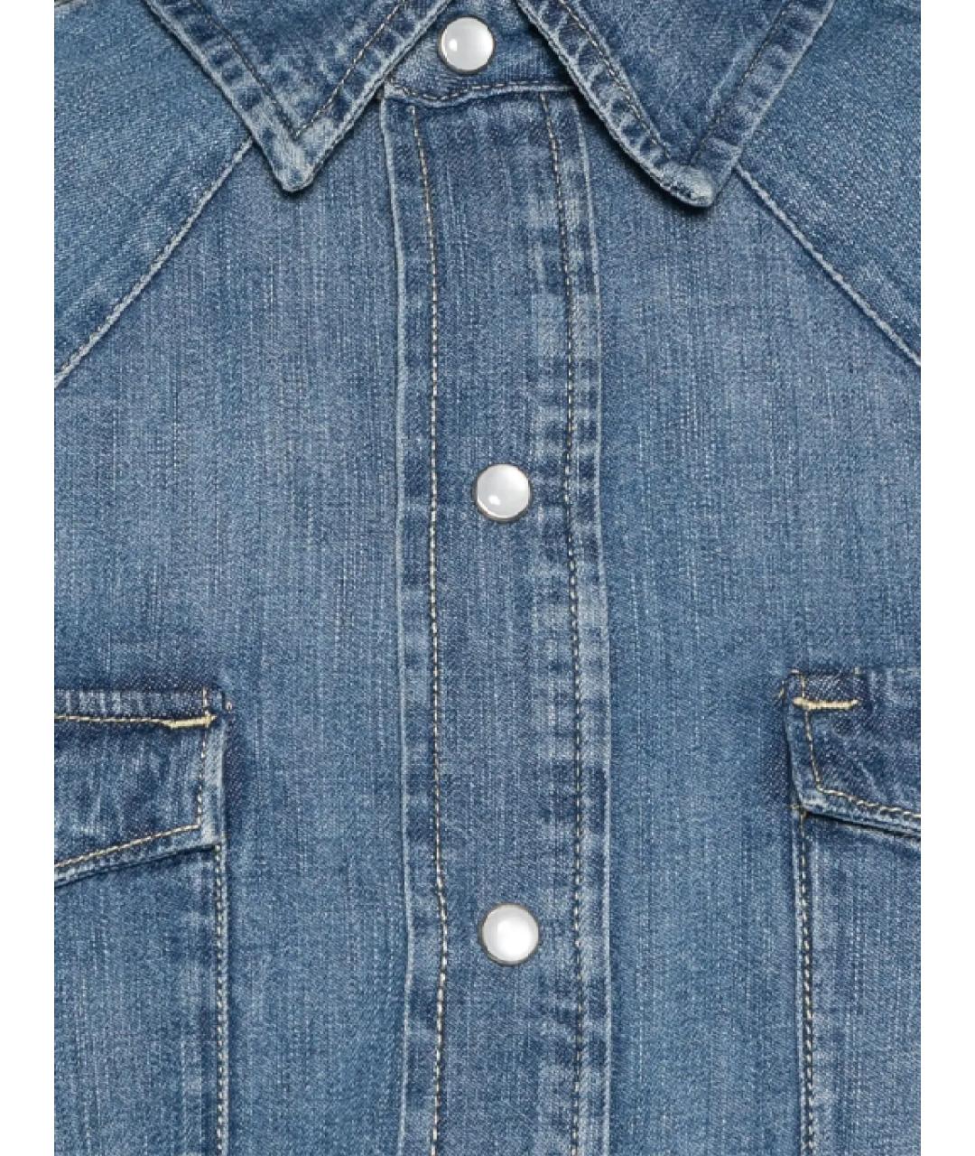 POLO RALPH LAUREN Синяя хлопковая рубашка, фото 2