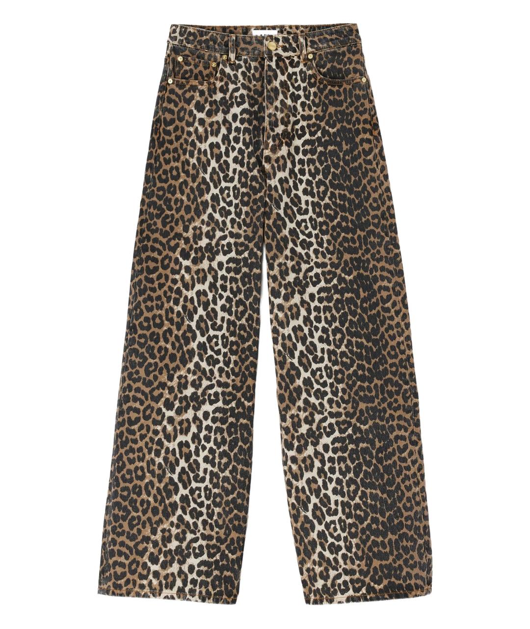 GANNI Мульти хлопковые прямые джинсы, фото 1