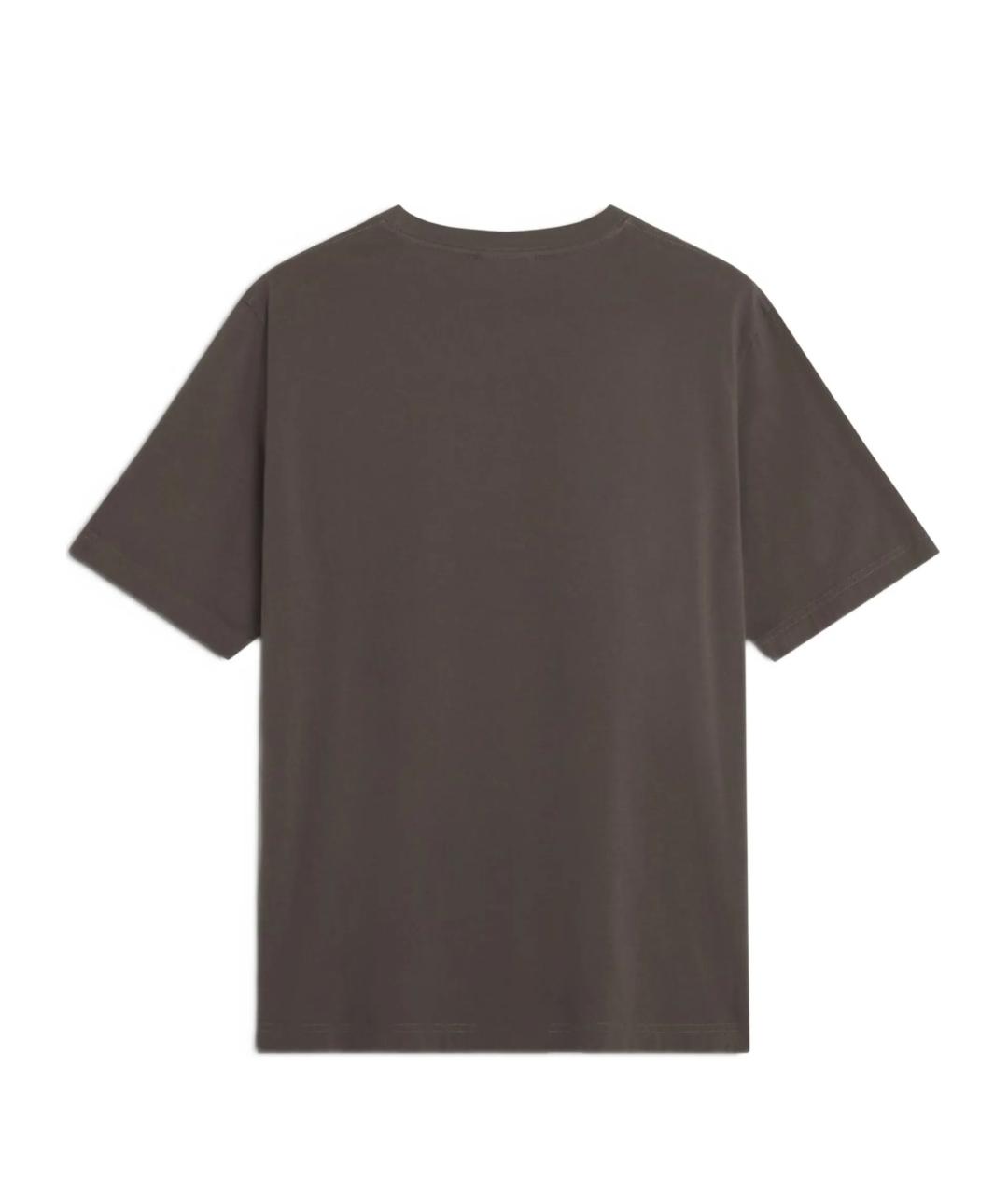 MAISON KITSUNE Серая хлопковая футболка, фото 3