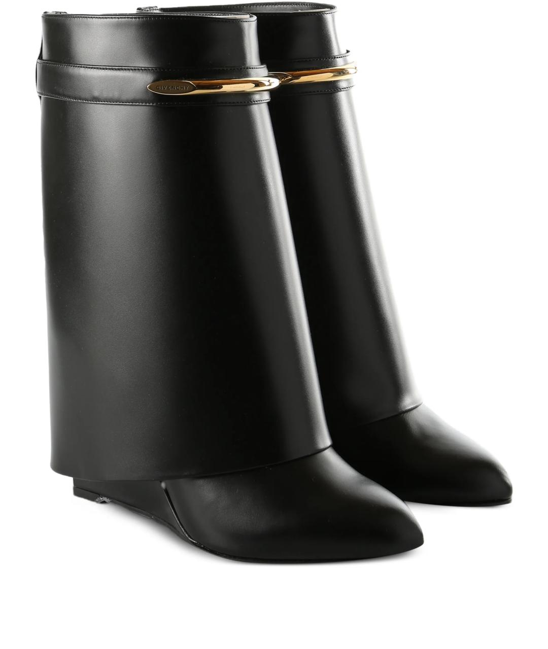 GIVENCHY Черные кожаные сапоги, фото 2