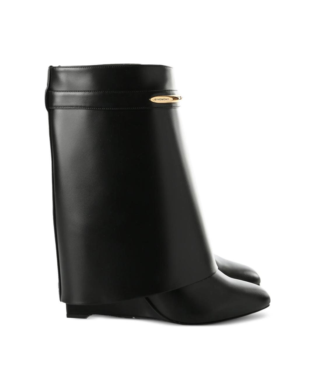 GIVENCHY Черные кожаные сапоги, фото 1