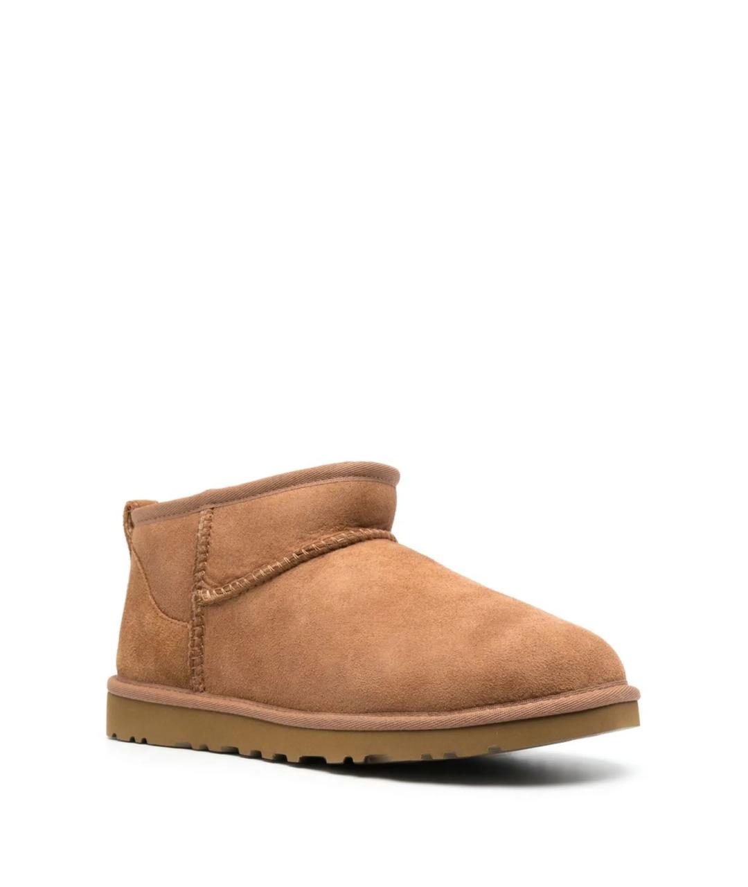 UGG AUSTRALIA Бежевые замшевые высокие ботинки, фото 2