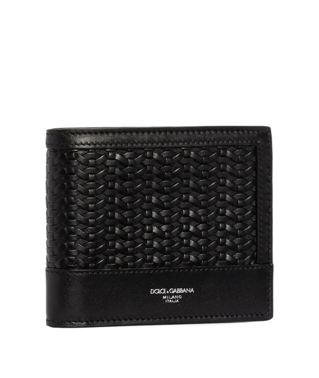 DOLCE&GABBANA Черный кожаный кошелек, фото 2