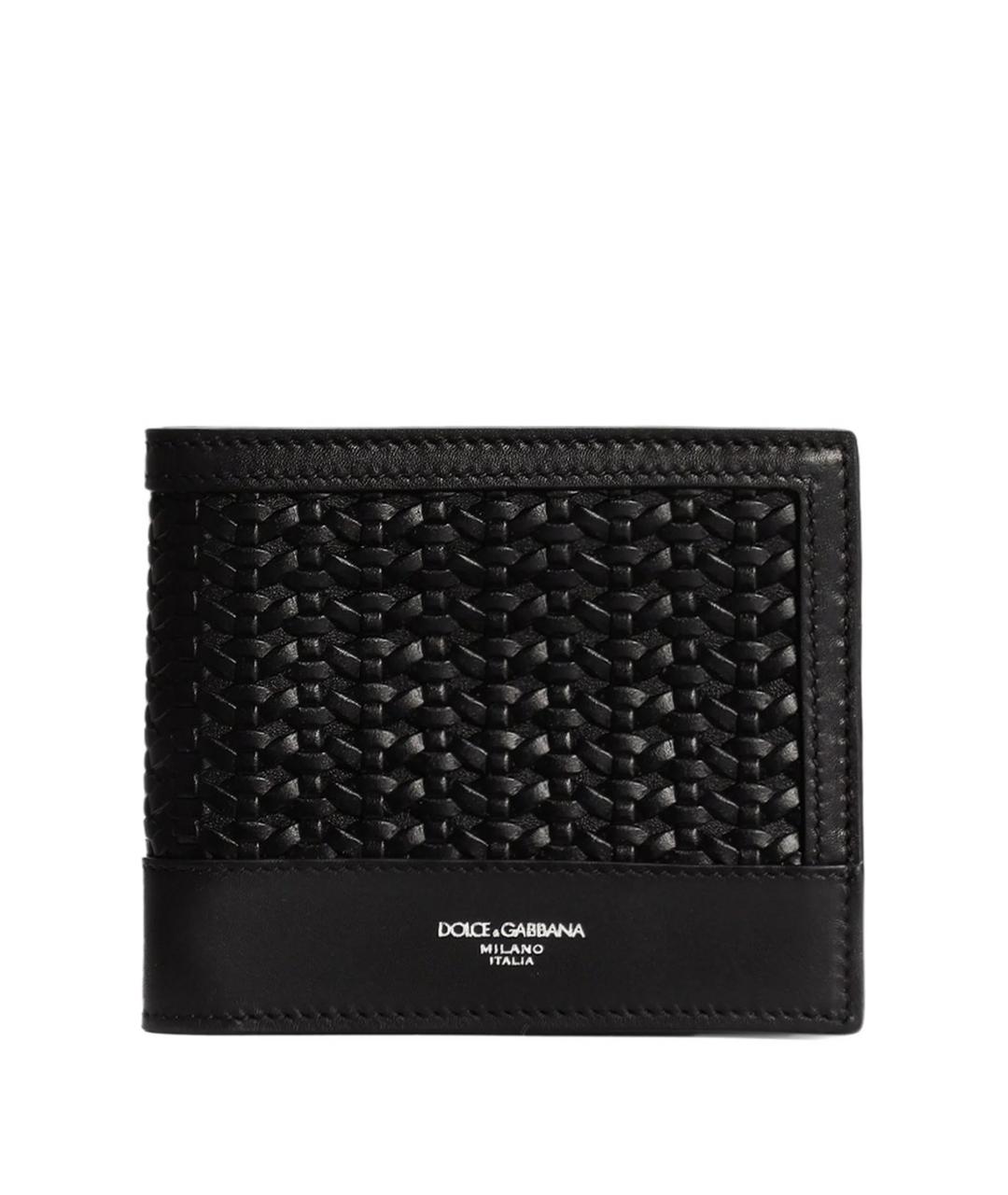DOLCE&GABBANA Черный кожаный кошелек, фото 1