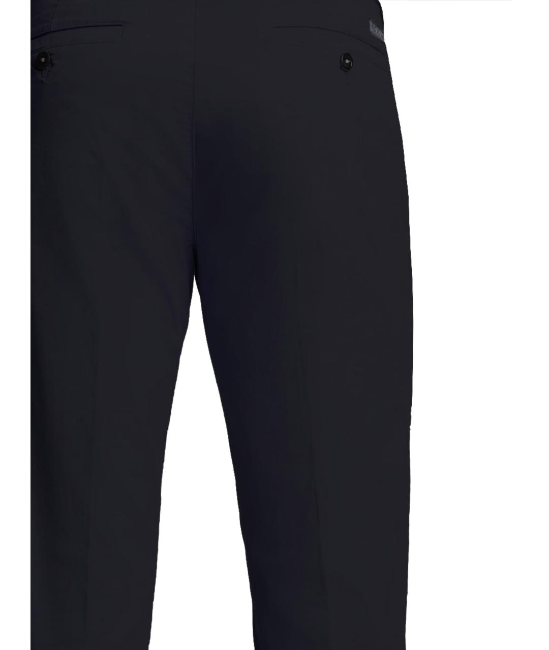 FAY Темно-синие хлопко-эластановые повседневные брюки, фото 3