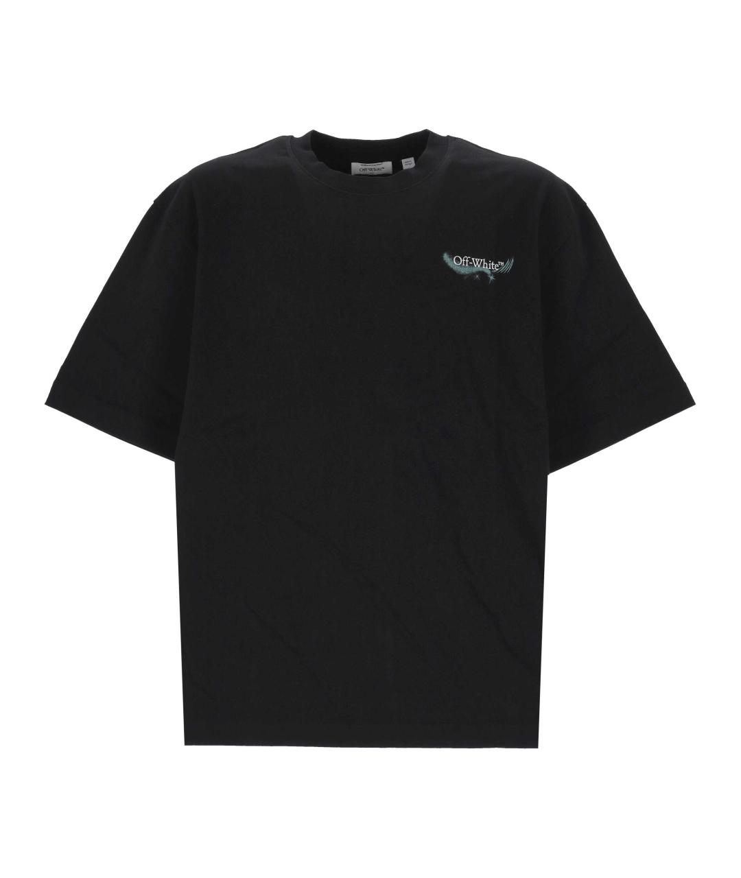 OFF-WHITE Черная хлопковая футболка, фото 1