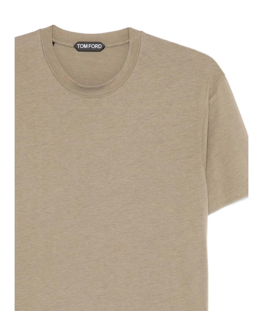 TOM FORD Зеленая хлопковая футболка, фото 2