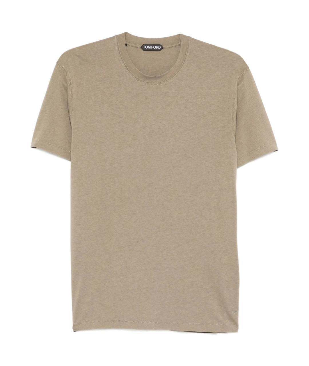 TOM FORD Зеленая хлопковая футболка, фото 1