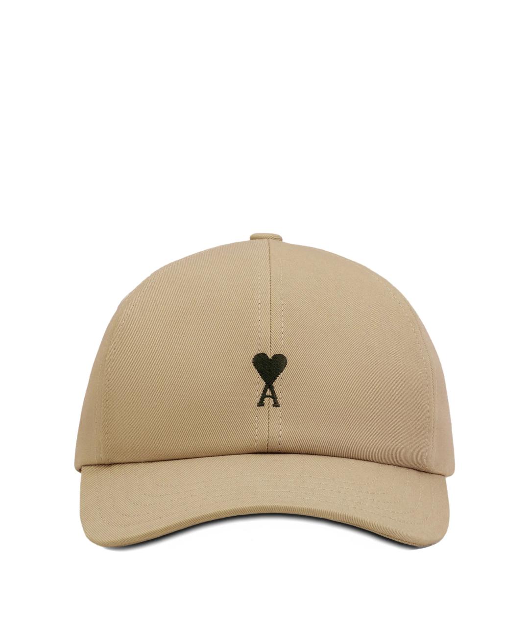 Ami Paris Бежевая хлопковая кепка, фото 1