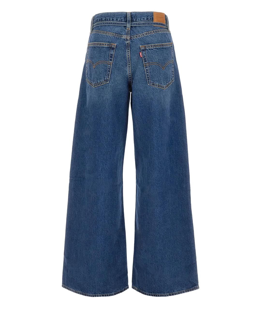 LEVI'S Синие хлопковые прямые джинсы, фото 3