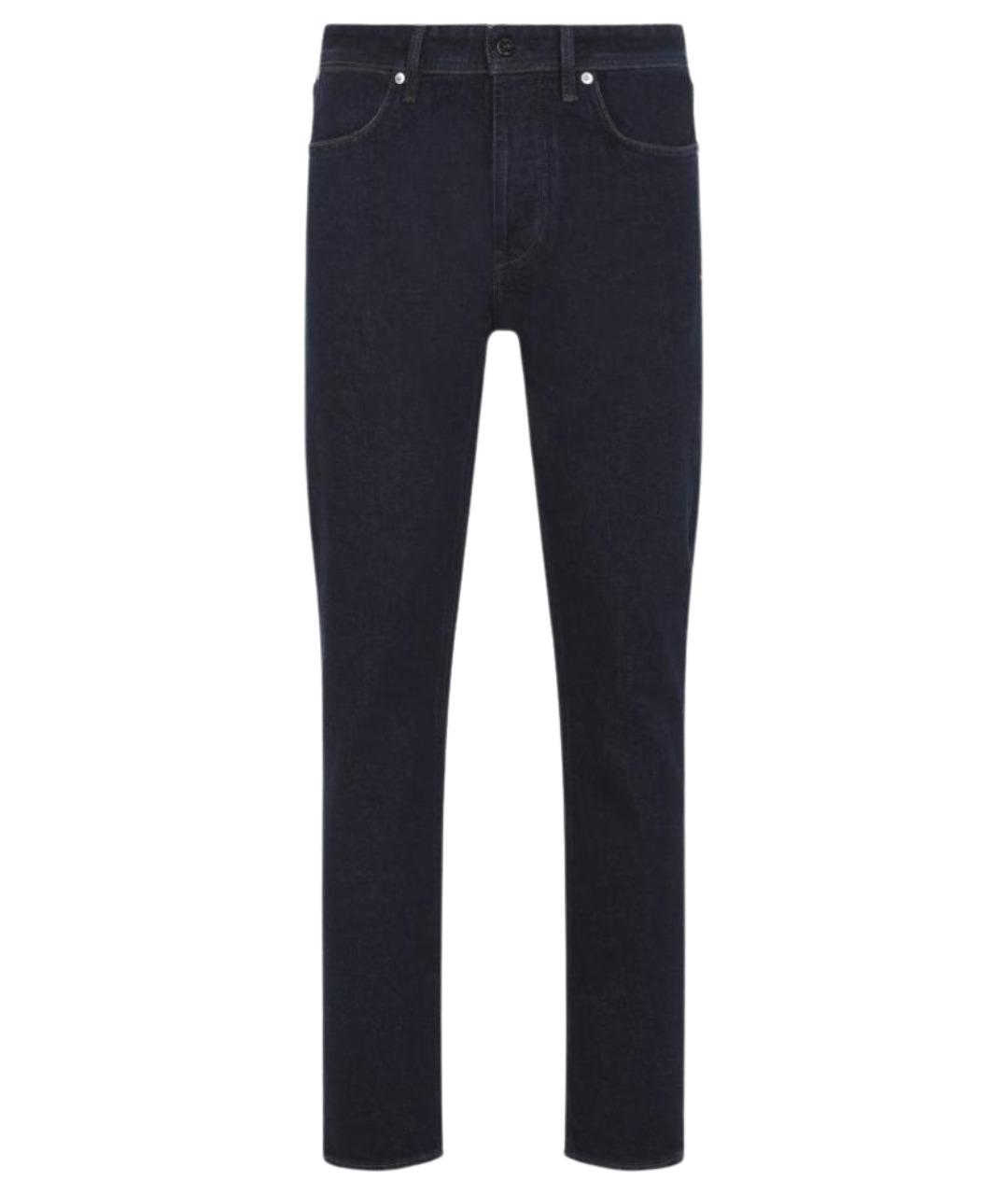 STONE ISLAND Темно-синие хлопко-эластановые джинсы скинни, фото 1