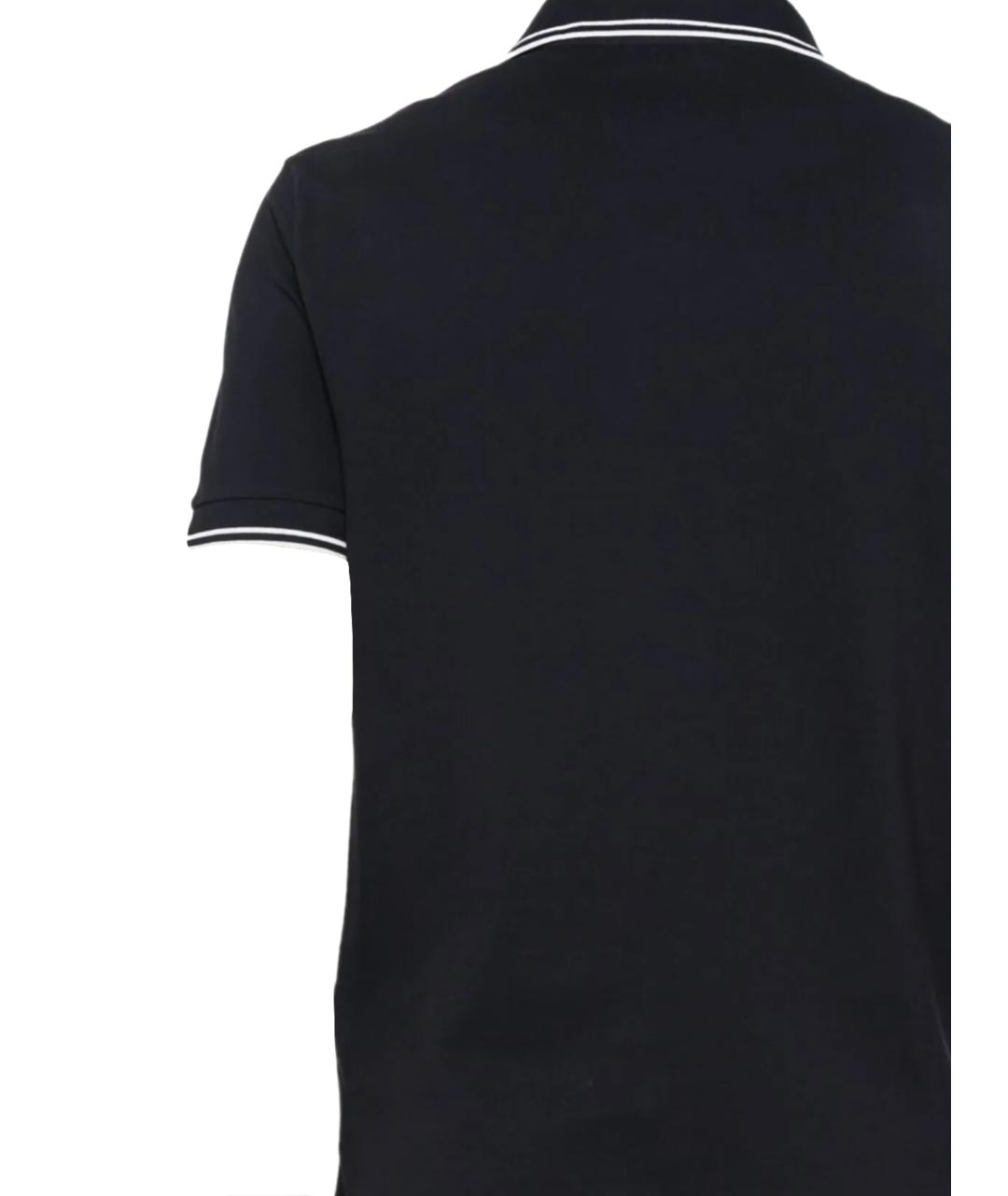 STONE ISLAND Темно-синее хлопковое поло с коротким рукавом, фото 3