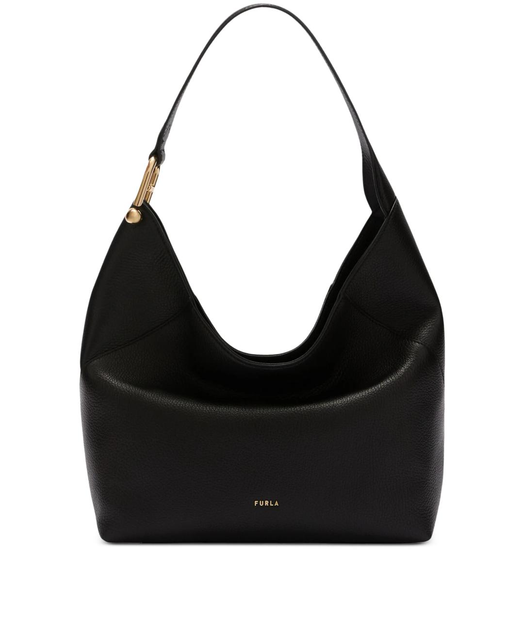 FURLA Черная кожаная сумка через плечо, фото 1