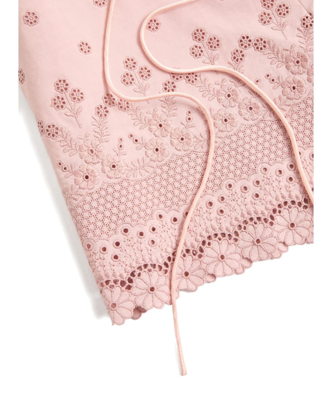 VALENTINO Розовые хлопковые шорты, фото 2