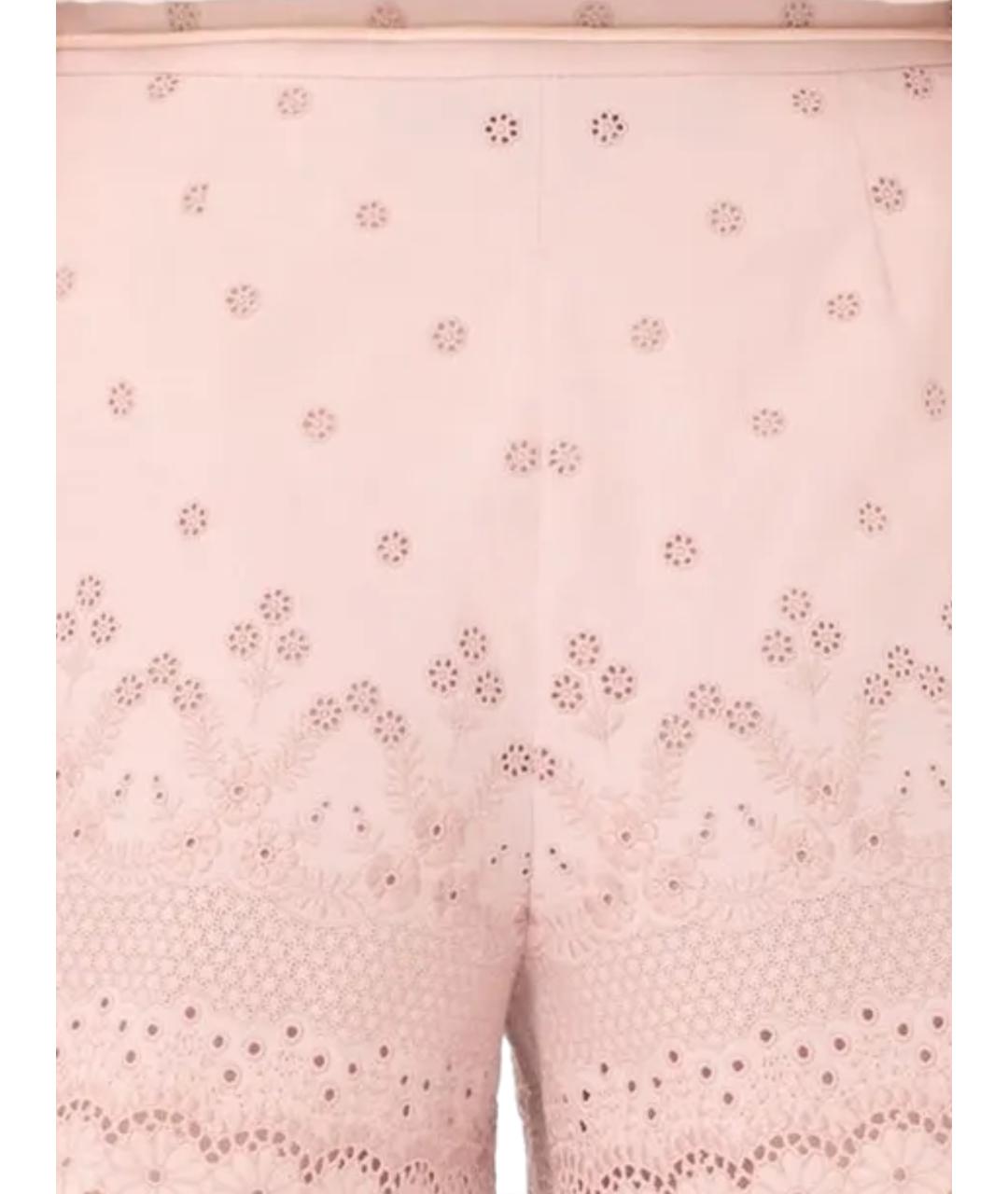 VALENTINO Розовые хлопковые шорты, фото 3