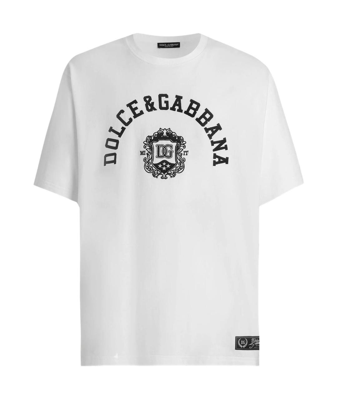 DOLCE&GABBANA Белая хлопковая футболка, фото 1