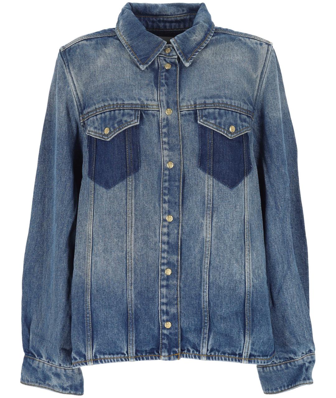 GANNI Синяя хлопковая рубашка, фото 1