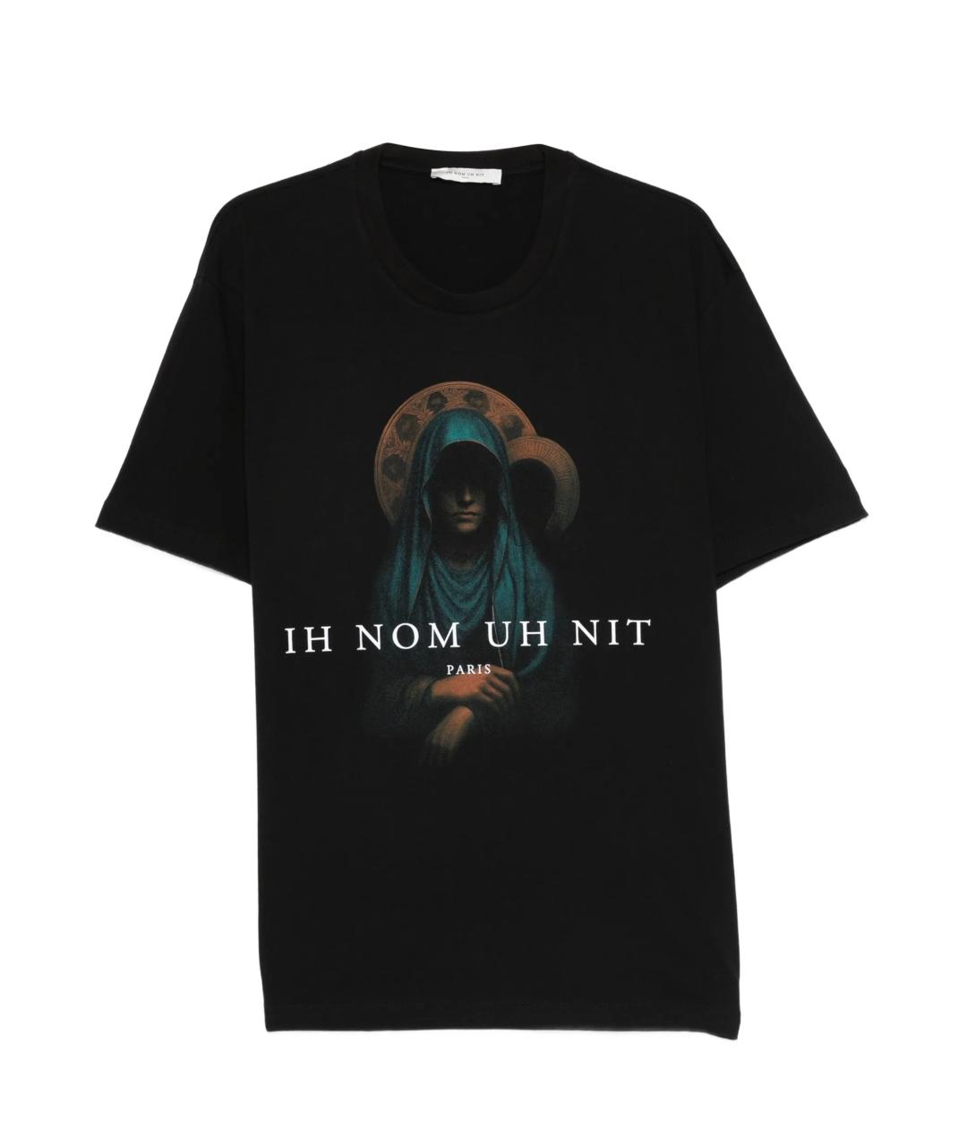 IH NOM UH NIT Черная хлопковая футболка, фото 1