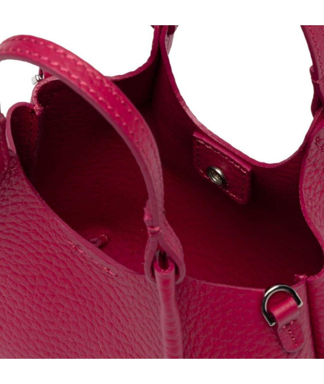 Gianni Chiarini Фуксия кожаная сумка тоут, фото 4