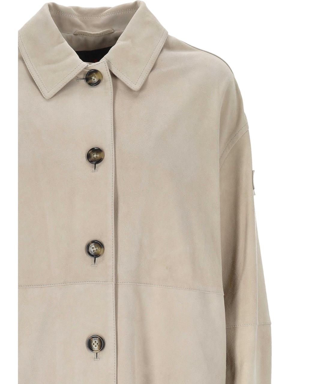 PEUTEREY Бежевая кожаная куртка, фото 2