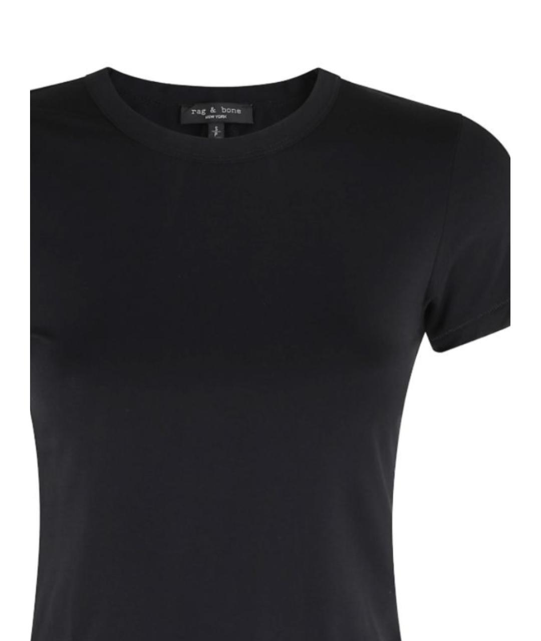 RAG & BONE Черная футболка, фото 2