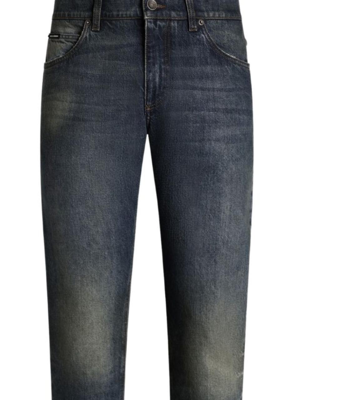 DOLCE&GABBANA Синие хлопковые джинсы скинни, фото 2
