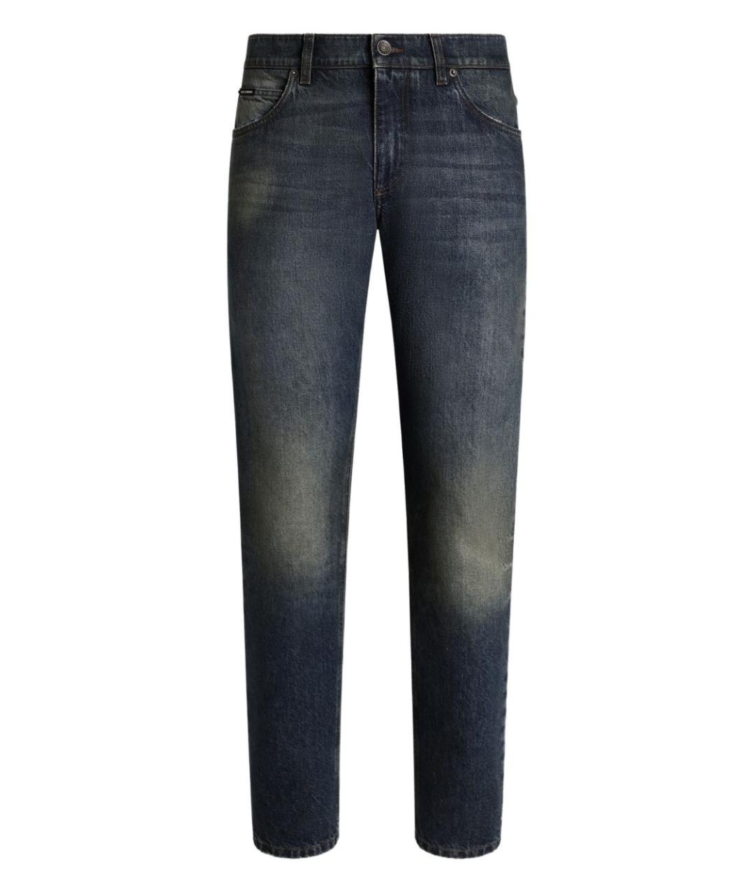 DOLCE&GABBANA Синие хлопковые джинсы скинни, фото 1