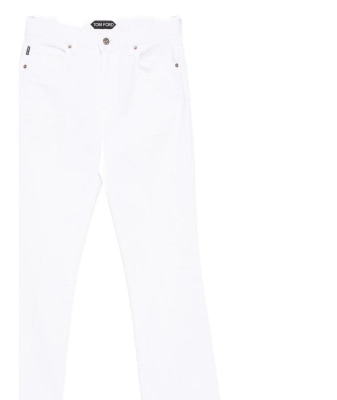 TOM FORD Белые хлопковые джинсы слим, фото 2