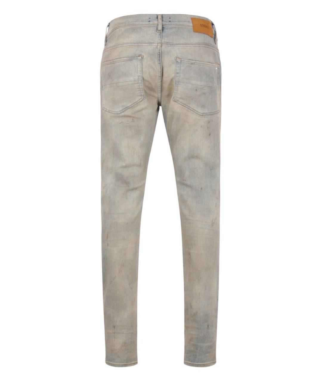 AMIRI Голубые хлопковые джинсы скинни, фото 4