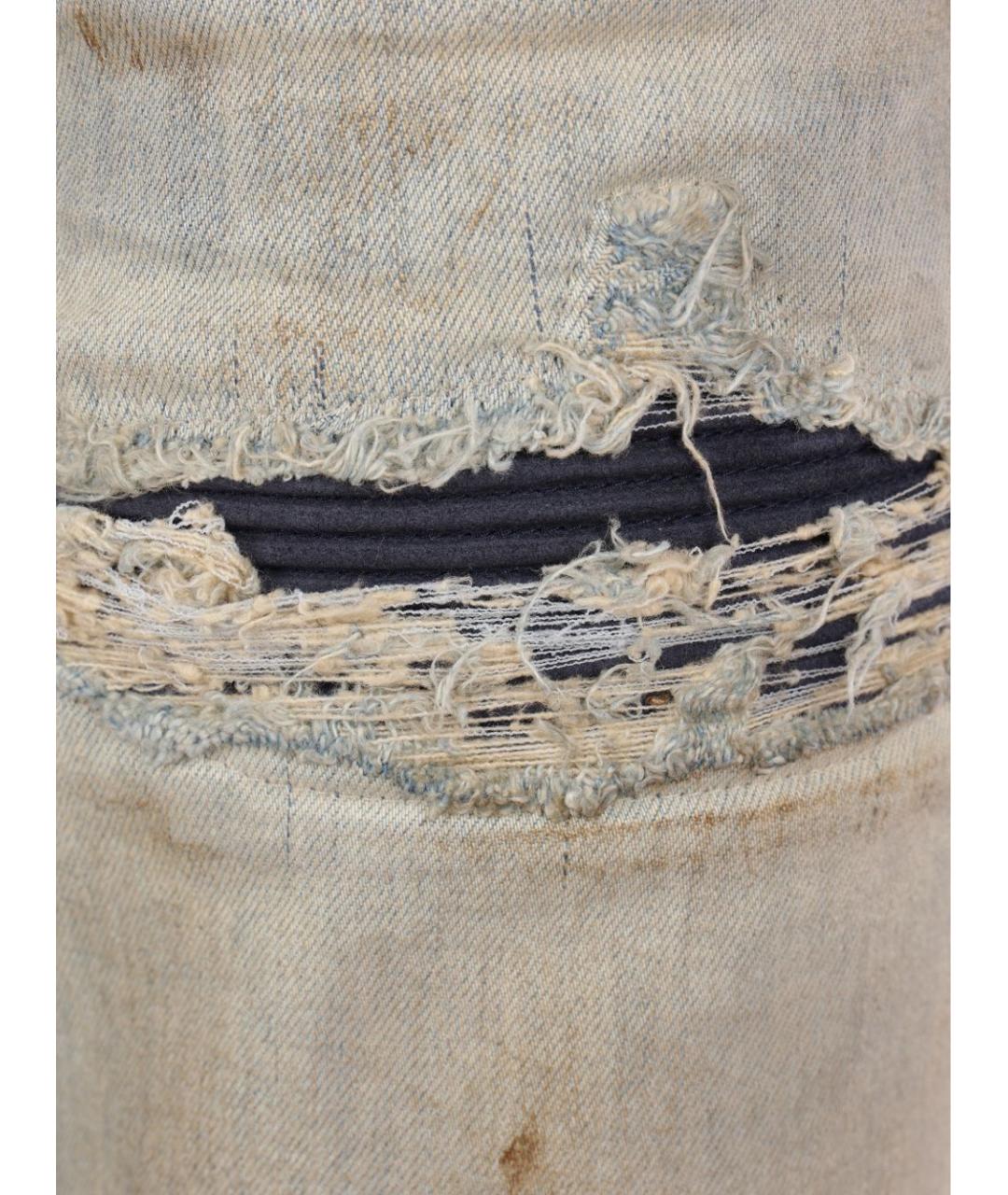 AMIRI Голубые хлопковые джинсы скинни, фото 3