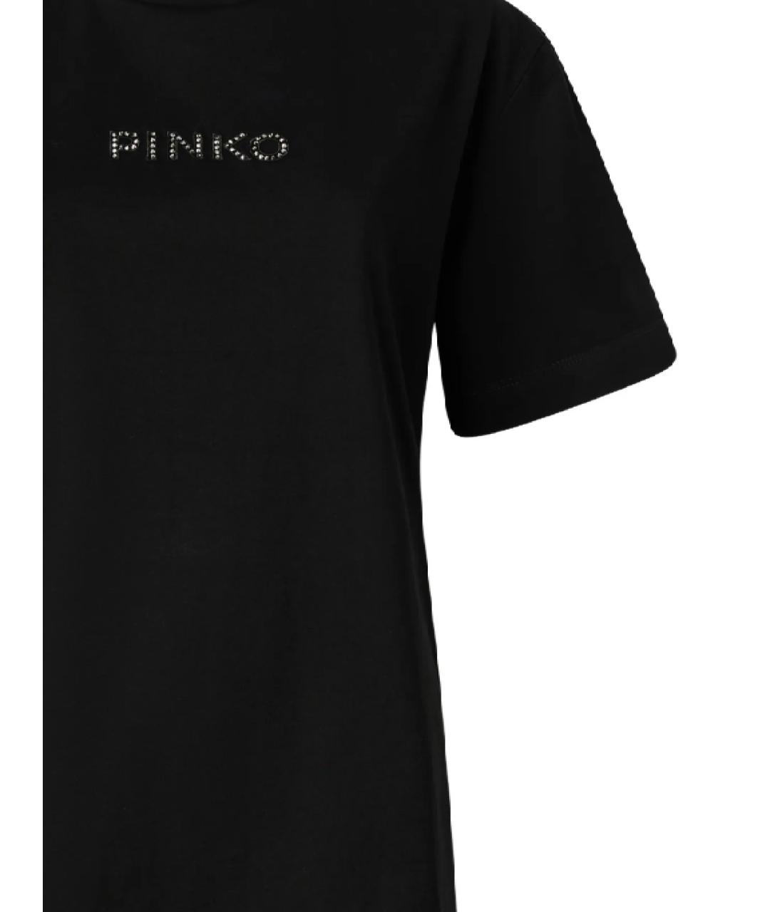 PINKO Черная хлопковая футболка, фото 2