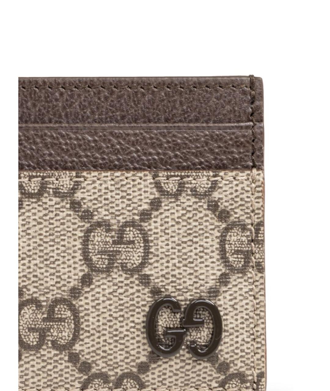 GUCCI Бежевый полиуретановый кардхолдер, фото 2