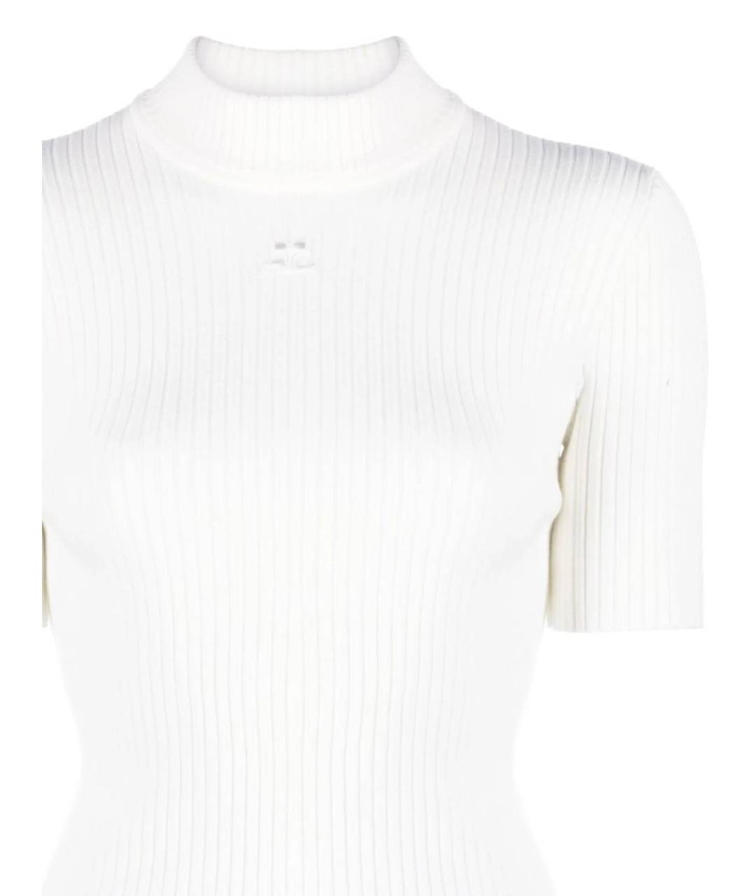 COURREGES Белая полиэстеровая футболка, фото 2