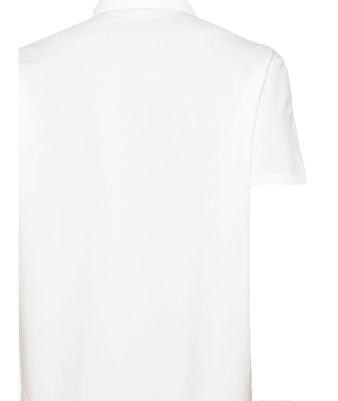 PEUTEREY Белое хлопко-полиэстеровое поло с коротким рукавом, фото 3